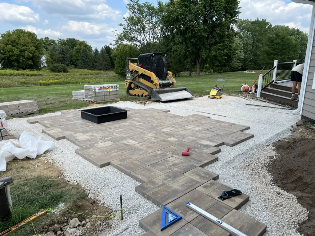Image of hardscaping done at house in Lake Country